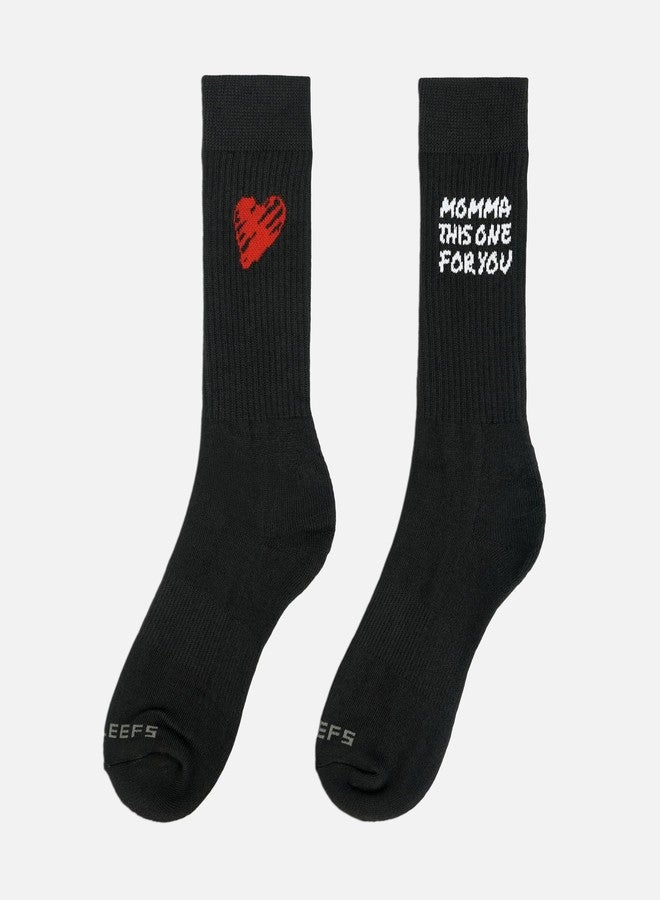 SLEEFS Momma Black Crew Socks - Image 4